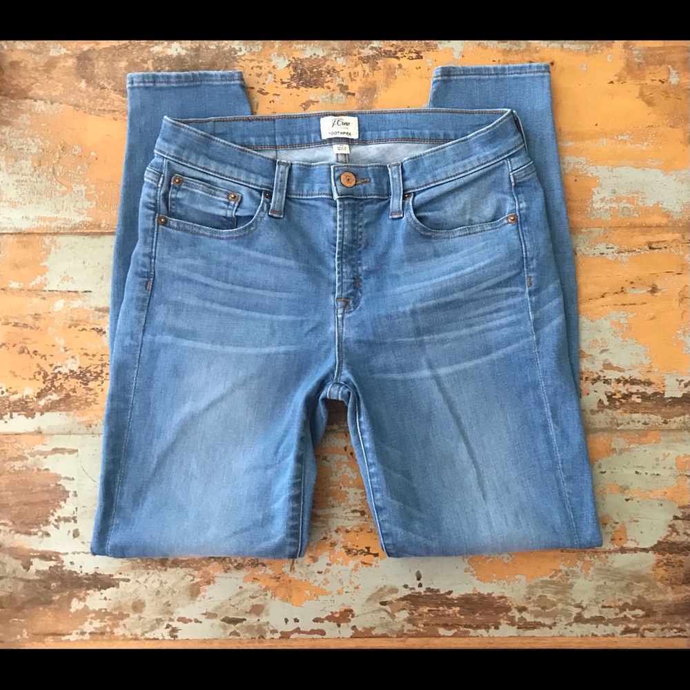 J. Crew 9” High-Rise Toothpick Jeans